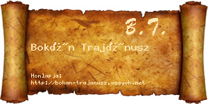 Bokán Trajánusz névjegykártya